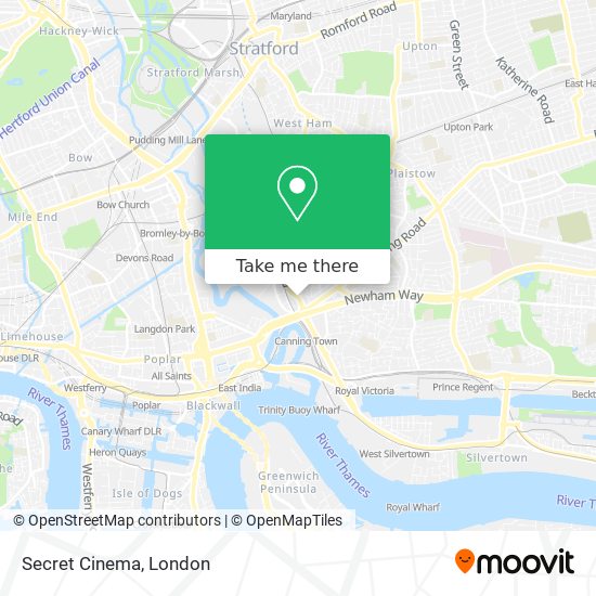 Secret Cinema map