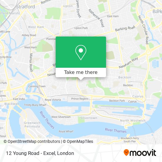 12 Young Road - Excel map