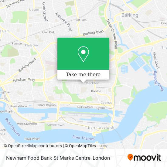 Newham Food Bank St Marks Centre map