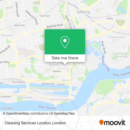 Cleaning Services London map