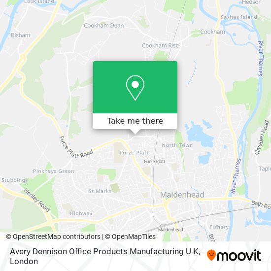 Avery Dennison Office Products Manufacturing U K map