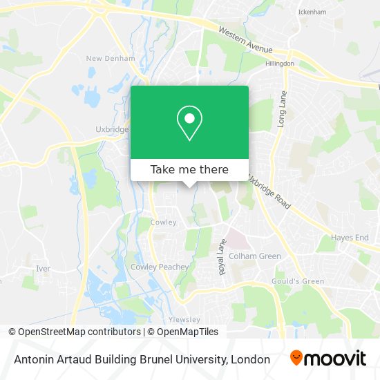 Antonin Artaud Building Brunel University map