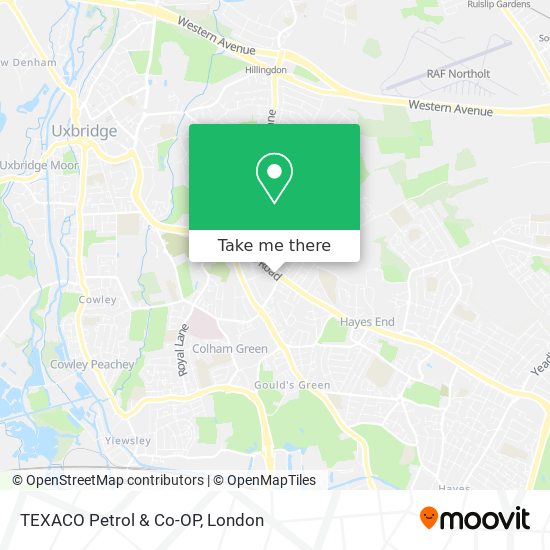 TEXACO Petrol & Co-OP map