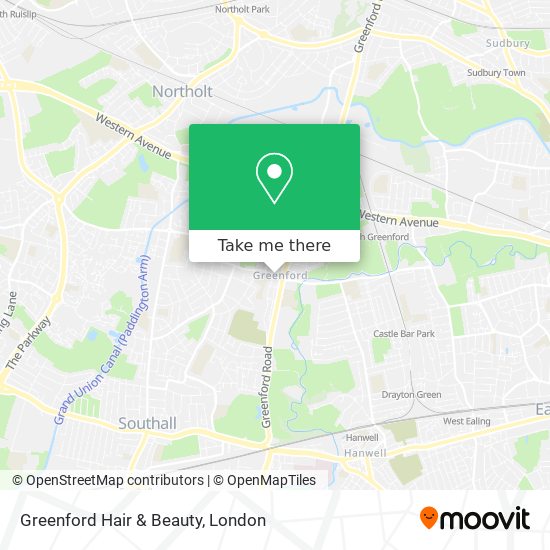 Greenford Hair & Beauty map