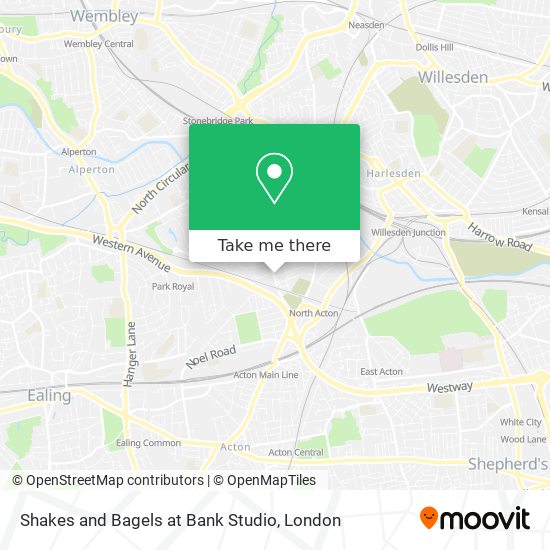 Shakes and Bagels at Bank Studio map