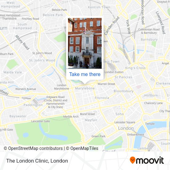 The London Clinic map