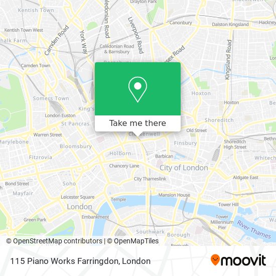 115 Piano Works Farringdon map