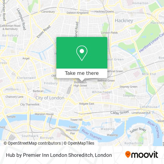 Hub by Premier Inn London Shoreditch map