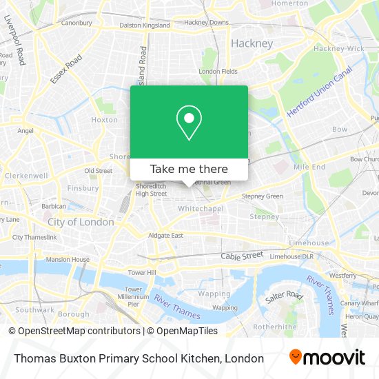 Thomas Buxton Primary School Kitchen map
