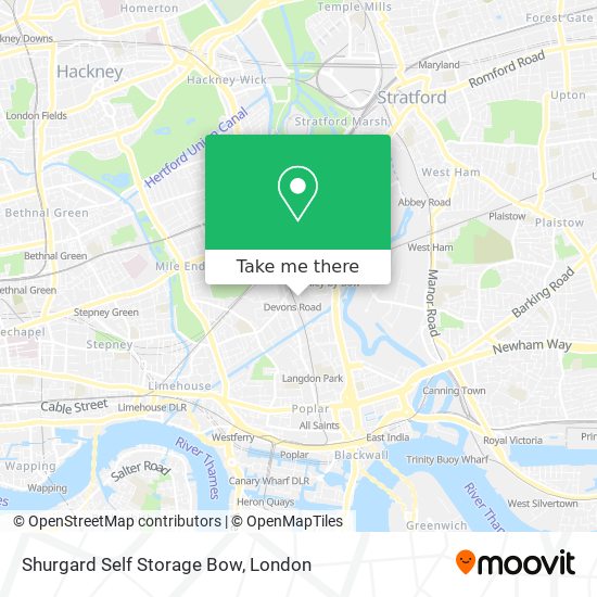 Shurgard Self Storage Bow map