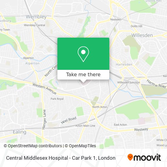 Central Middlesex Hospital - Car Park 1 map