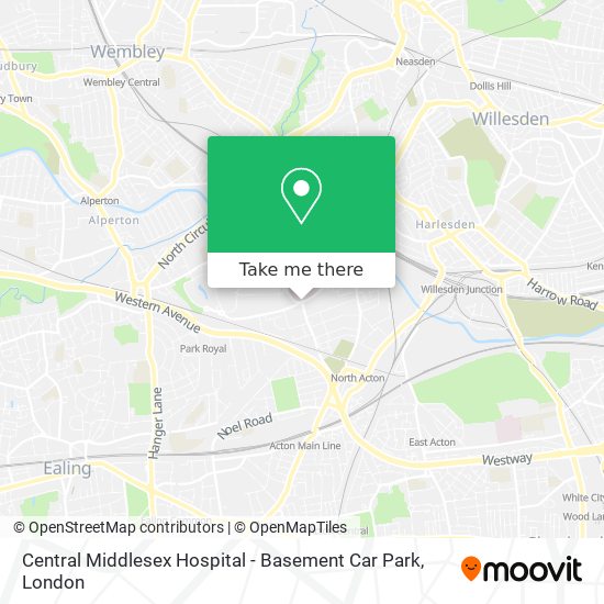 Central Middlesex Hospital - Basement Car Park map