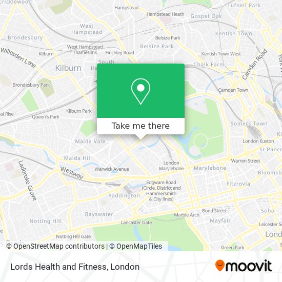 Lords Health and Fitness map