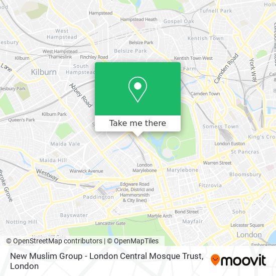 New Muslim Group - London Central Mosque Trust map