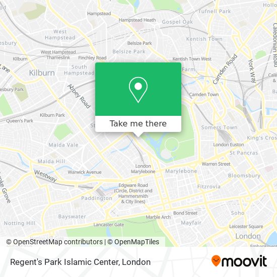 Regent's Park Islamic Center map