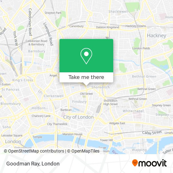 How to get to Goodman Ray in Shoreditch by Tube, Train, Bus or DLR?