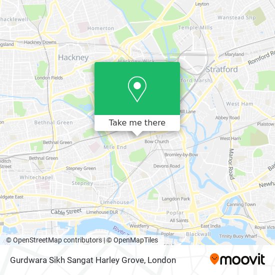 Gurdwara Sikh Sangat Harley Grove map
