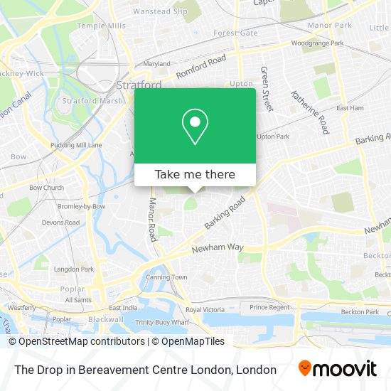 The Drop in Bereavement Centre London map