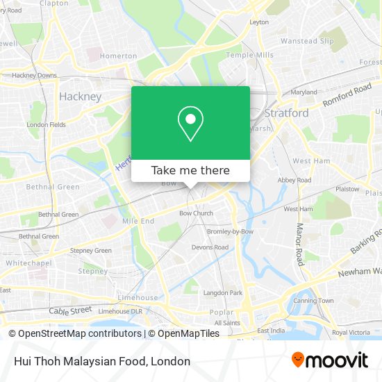 Hui Thoh Malaysian Food map
