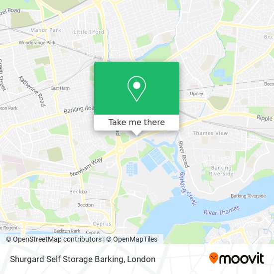 Shurgard Self Storage Barking map