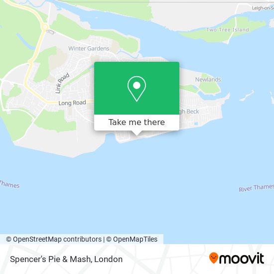 Spencer's Pie & Mash map