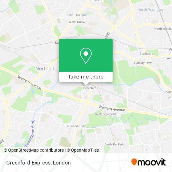 Greenford Express map