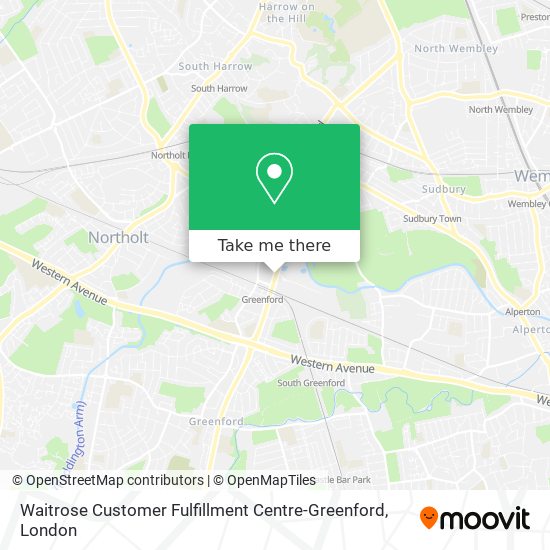 Waitrose Customer Fulfillment Centre-Greenford map
