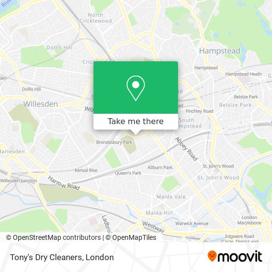 Tony's Dry Cleaners map