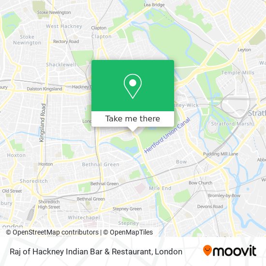 Raj of Hackney Indian Bar & Restaurant map