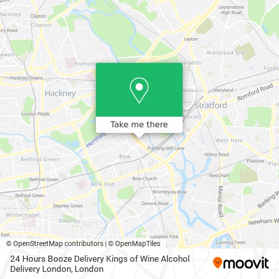 24 Hours Booze Delivery Kings of Wine Alcohol Delivery London map