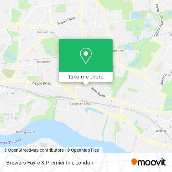 Brewers Fayre & Premier Inn map