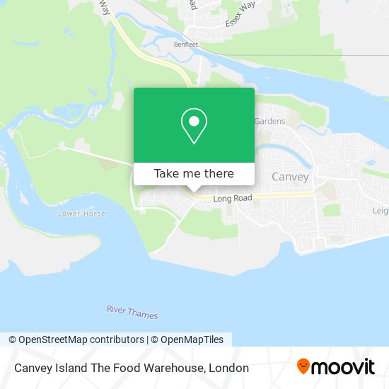 Canvey Island The Food Warehouse map