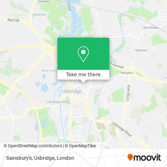 Sainsbury's, Uxbridge map
