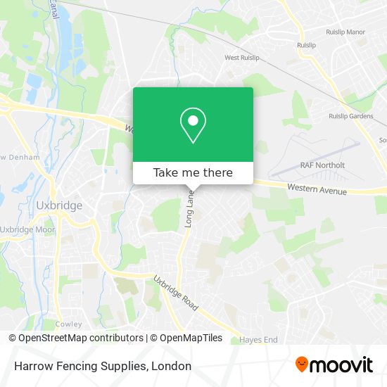 Harrow Fencing Supplies map