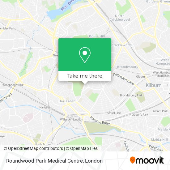 Roundwood Park Medical Centre map