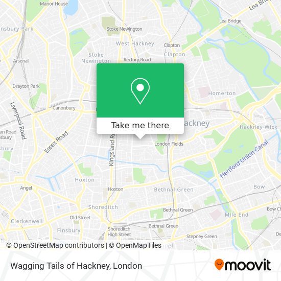 Wagging Tails of Hackney map