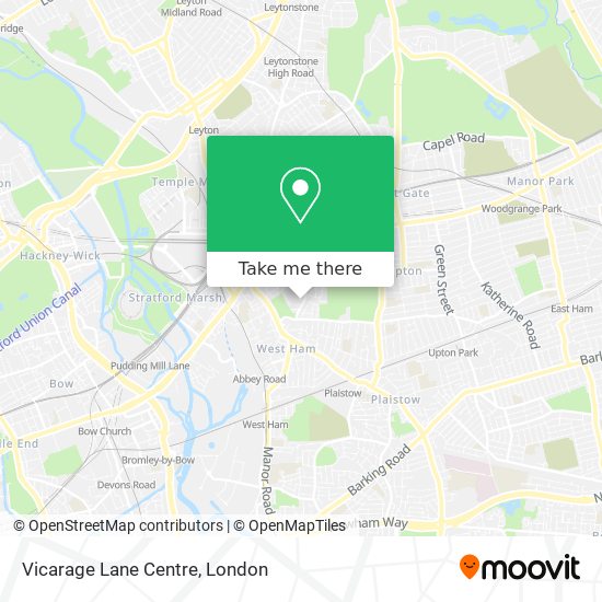 Vicarage Lane Centre map