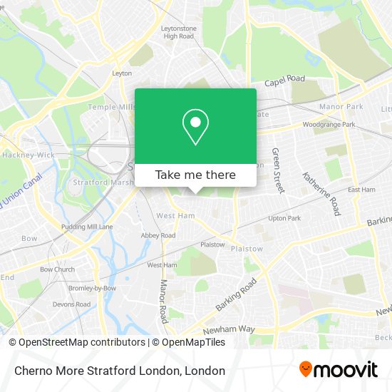 Cherno More Stratford London map