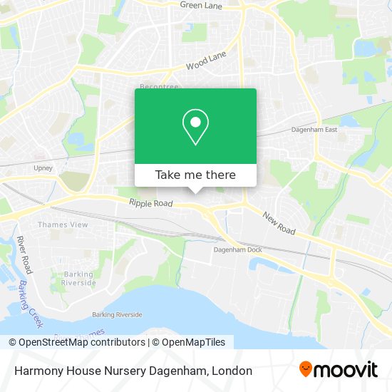 Harmony House Nursery Dagenham map