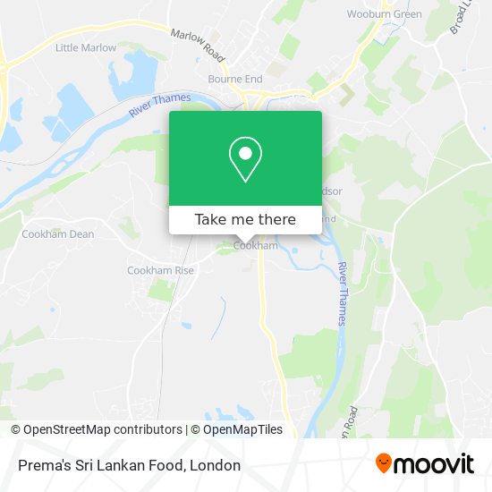 Prema's Sri Lankan Food map