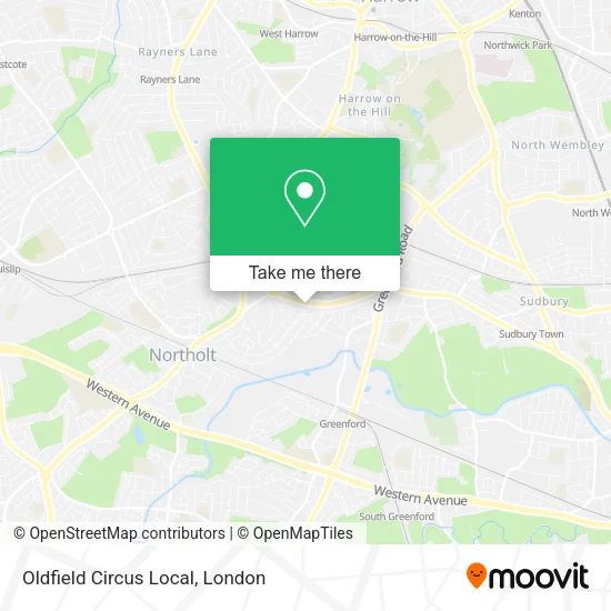 Oldfield Circus Local map