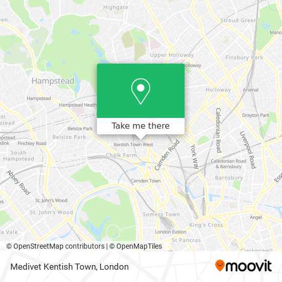 Medivet Kentish Town map