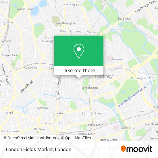 London Fields Market map