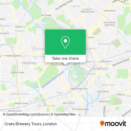 Crate Brewery Tours map