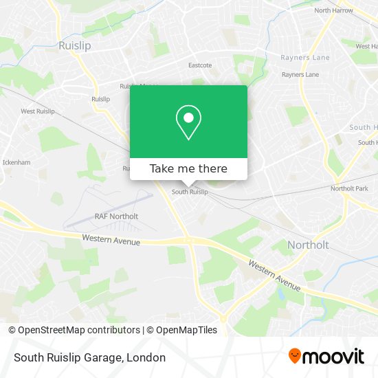 South Ruislip Garage map