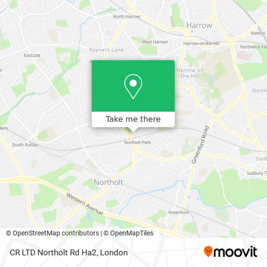 CR LTD Northolt Rd Ha2 map