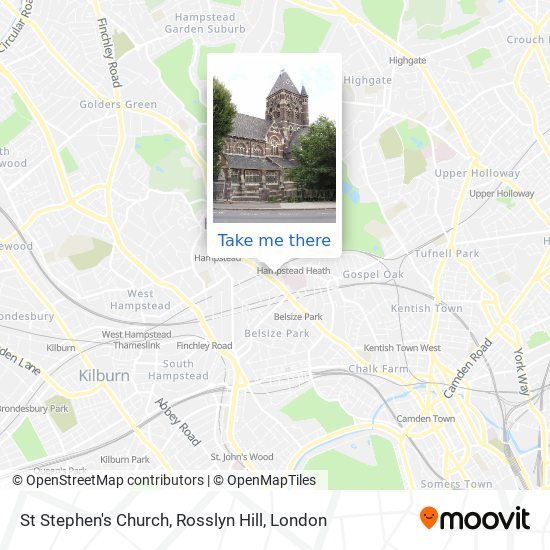 St Stephen's Church, Rosslyn Hill map