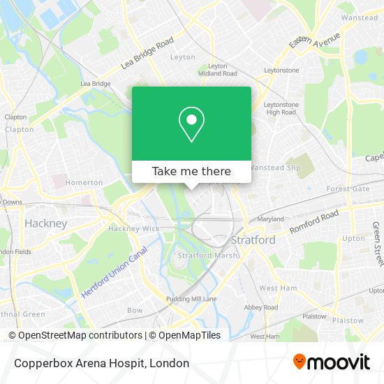Copperbox Arena Hospit map