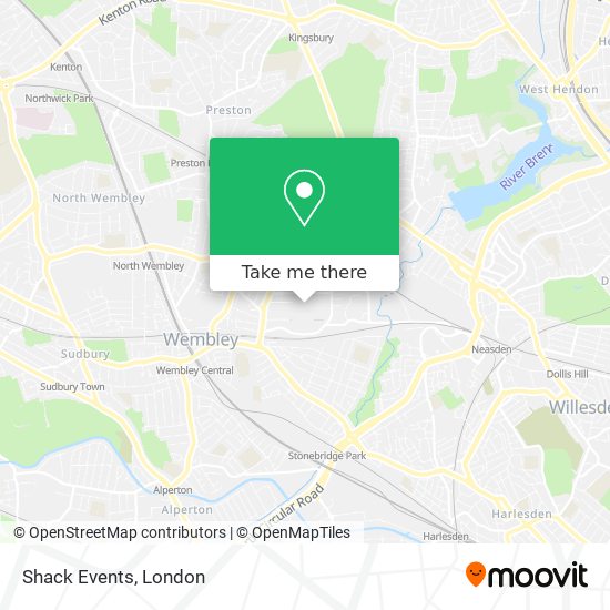 Shack Events map