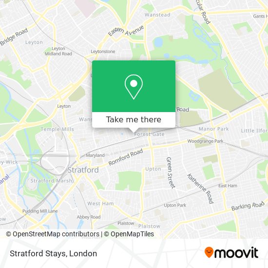 Stratford Stays map